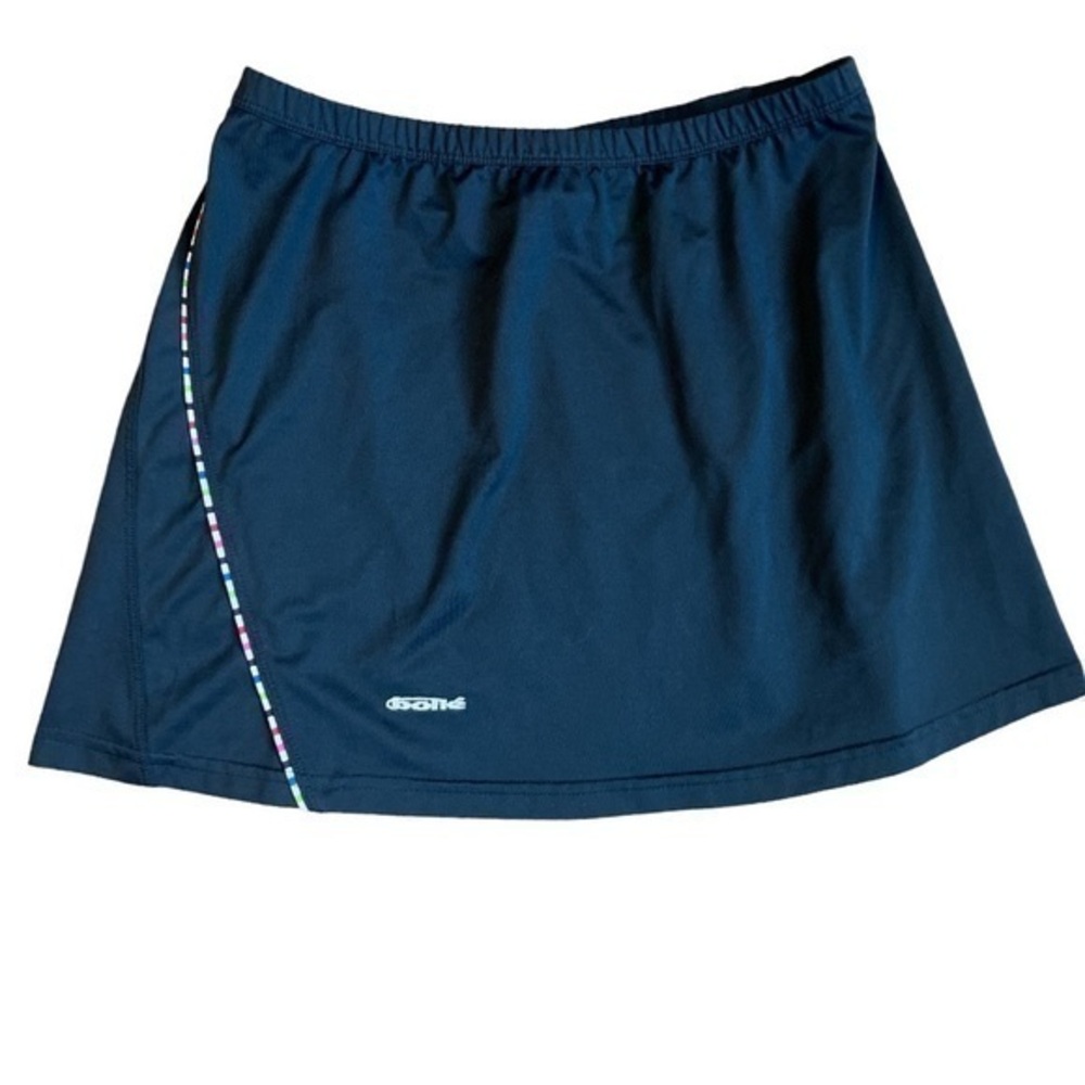 Bolle size Small, tennis skirt black, rainbow piping and embroidered Bolle logo